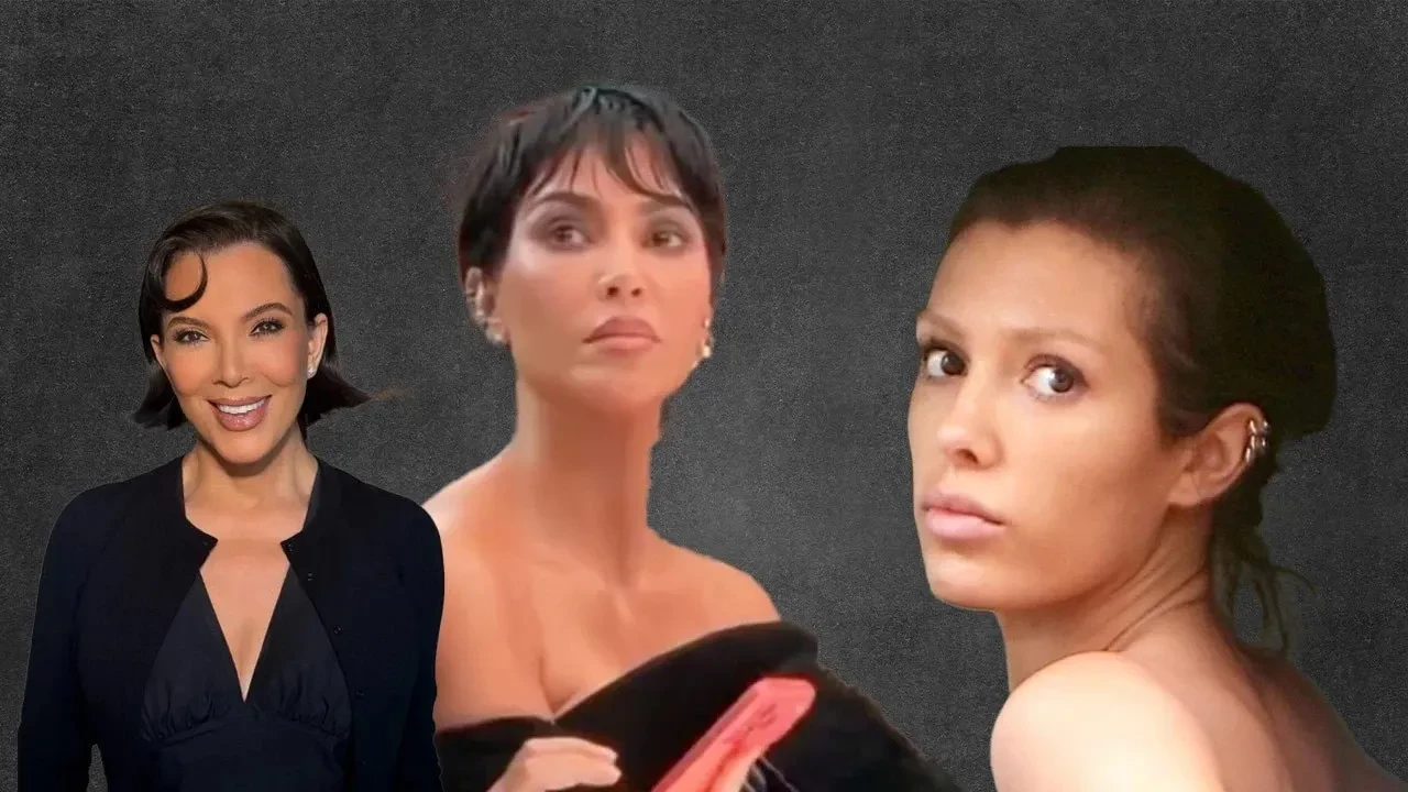 Kim Kardashian'ın Yeni Saç Modeli Paris Moda Haftası'nda Dikkat Çekti