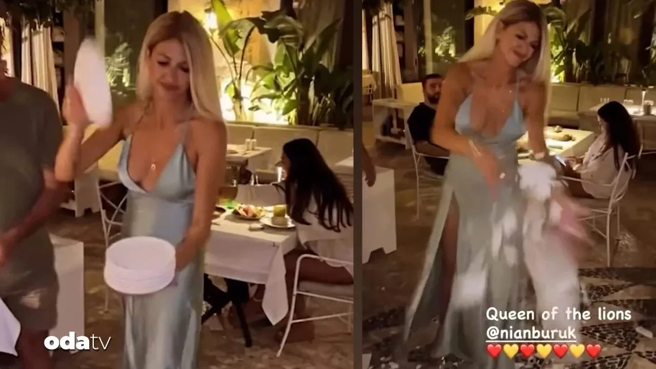 Okan Buruk'un Eski Eşi Nihan Akkuş, Alaçatı'da Sirtaki Dansı Yapıp Tabak Kırdı