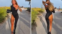 Fransız Model Marie B.'nin Olay Yaratan Plaj Kıyafeti Sosyal Medyada Gündem Oldu