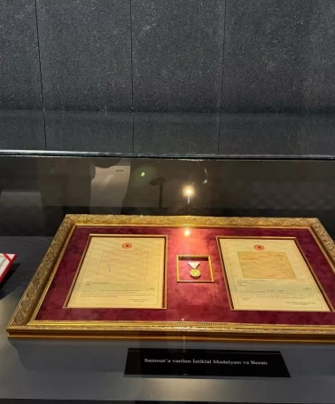 Samsun'a 101 Yıl Sonra İstiklal Madalyası Takdim Edildi