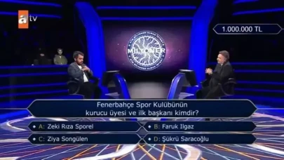 Milyoner'de Fenerbahçe'nin İlk Başkanı Soruldu