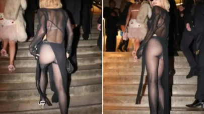 Rita Ora, Paris'teki Etkinlikte Şeffaf Elbisesiyle Dikkat Çekti