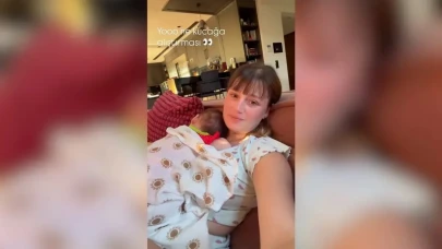 Gizem Karaca, Kızı Yaz ile Ev Hallerini Paylaştı