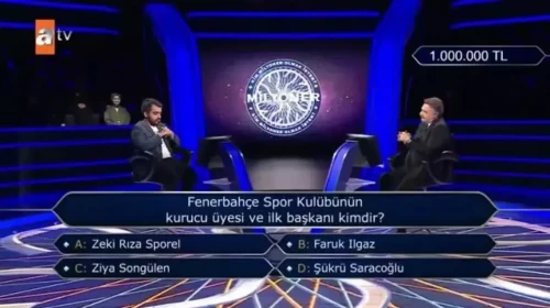 Milyoner'de Fenerbahçe'nin İlk Başkanı Soruldu