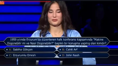 1959 Erzurum Halk Konferansı'nda "Makine Düşünebilir mi?" Konuşması